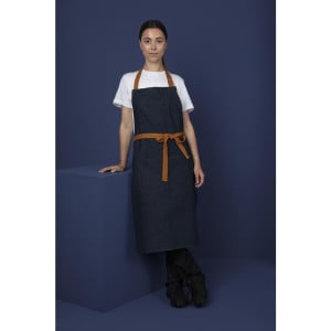 Avental de Servidor em Denim Azul com Cinto de Algodão 1000 x 700 mm - Whites Chefs Clothing - Fourniresto