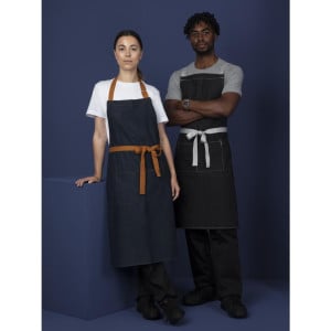 Avental de Servidor em Denim Azul com Cinto de Algodão 1000 x 700 mm - Whites Chefs Clothing - Fourniresto