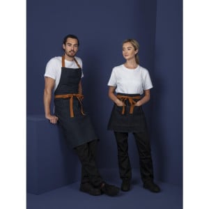 Avental de Servidor em Denim Azul com Cinto de Algodão 1000 x 700 mm - Whites Chefs Clothing - Fourniresto