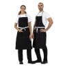 Avental Bavete Denim Preto Southside em Poliéster/Algodão 700 x 1000 mm - Whites Chefs Clothing - Fourniresto