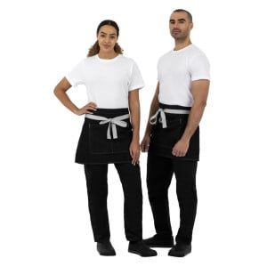 Avental de Servidor Curto Denim Preto Southside 400 x 760 mm - Whites Chefs Clothing - Fourniresto