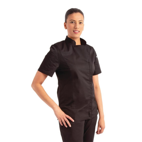 Black Zippered Kitchen Jacket for Women Springfield - Size M - Chef Works - Fourniresto