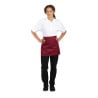 Avental de Servidor Curto Bordeaux em Poliéster/Algodão 373 x 750 mm - Whites Chefs Clothing - Fourniresto