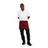 Avental de Servidor Curto Bordeaux em Poliéster/Algodão 373 x 750 mm - Whites Chefs Clothing - Fourniresto