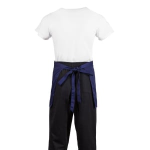 Avental de Servidor Curto Azul Marinho em Poliéster/Algodão 373 x 750 mm - Whites Chefs Clothing - Fourniresto