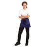 Avental de Servidor Curto Azul Marinho em Poliéster/Algodão 373 x 750 mm - Whites Chefs Clothing - Fourniresto