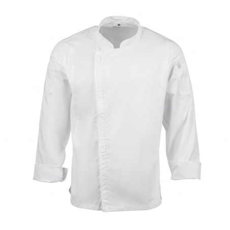 Veste de Cuisine Mixte à Fermeture Eclair Blanche Hartford - Taille XL - Chef Works - Fourniresto