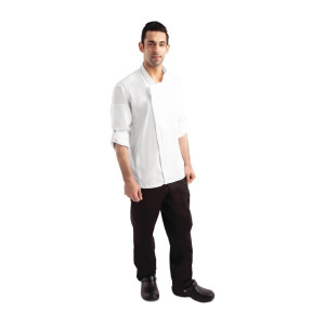 Veste de Cuisine Mixte à Fermeture Eclair Blanche Hartford - Taille XL - Chef Works - Fourniresto