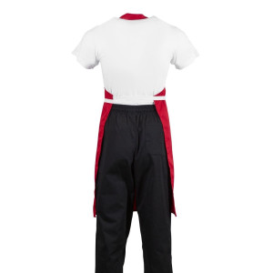 Avental Bavete Vermelho em Polycotton - Whites Chefs Clothing - Fourniresto