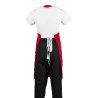 Avental Bavete Vermelho em Polycotton - Whites Chefs Clothing - Fourniresto