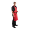 Avental Bavete Vermelho em Polycotton - Whites Chefs Clothing - Fourniresto