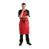 Avental Bavete Vermelho em Polycotton - Whites Chefs Clothing - Fourniresto