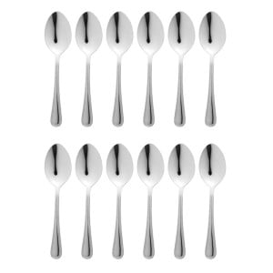 Cuillère À Soupe Ronde Bead En Inox - Lot De 12 - Olympia - Fourniresto