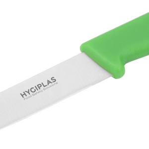 Faca de Cozinha Verde Lâmina 7,5 cm - Hygiplas - Fourniresto