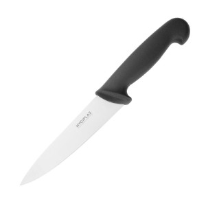 Faca de Cozinha Preta Lâmina 16 cm - Hygiplas - Fourniresto