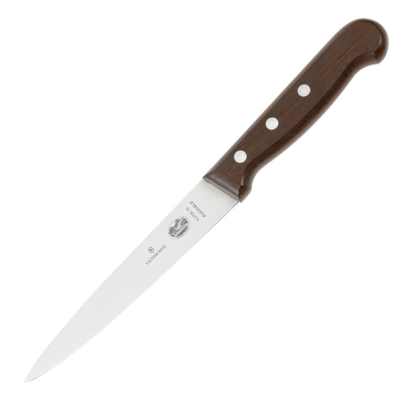 Faca de filetar com cabo de madeira lâmina de 15 cm - Victorinox - Fourniresto