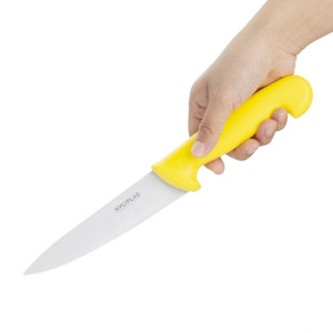 Faca de Cozinha Amarela Lâmina 16 cm - Hygiplas - Fourniresto