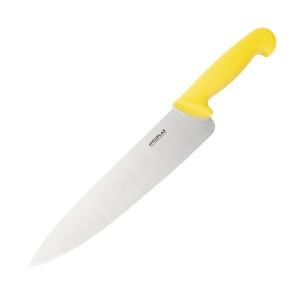 Faca de Cozinha Amarela Lâmina 25,5 cm - Hygiplas - Fourniresto