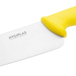 Faca de Cozinha Amarela Lâmina 25,5 cm - Hygiplas - Fourniresto