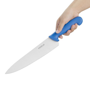 Faca de Cozinha Azul Lâmina 25,5 cm - Hygiplas - Fourniresto