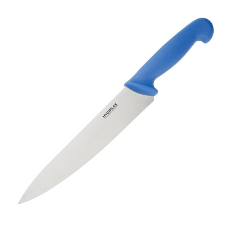 Couteau De Cuisinier Bleu Lame 21,5 Cm - Hygiplas - Fourniresto