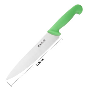 Green Chef's Knife Blade 21.5 cm - Hygiplas - Fourniresto