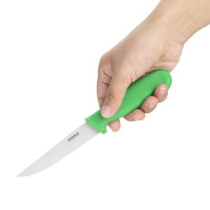 Vegetable Knife Green Toothed Blade 10 cm - Hygiplas - Fourniresto