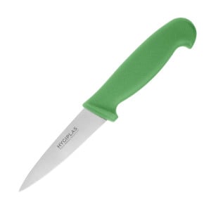 Faca de Cozinha Verde Lâmina 9 cm - Hygiplas - Fourniresto