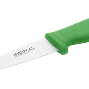 Faca de Cozinha Verde Lâmina 9 cm - Hygiplas - Fourniresto