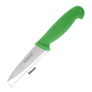 Faca de Cozinha Verde Lâmina 9 cm - Hygiplas - Fourniresto