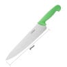 Faca de Cozinha Verde Lâmina 25,5 cm - Hygiplas - Fourniresto