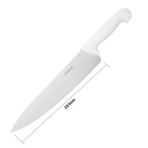 Faca de Cozinha Branca Lâmina 25,5 cm - Hygiplas - Fourniresto