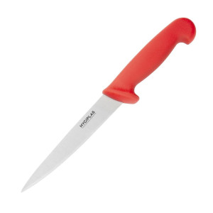 Couteau de Filetagem Vermelho Lâmina 15 Cm - Hygiplas - Fourniresto