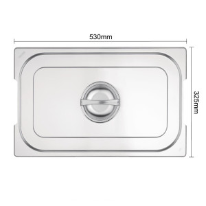 Stainless Steel Lid Gn 1/1 For Tray With Handles - Vogue - Fourniresto