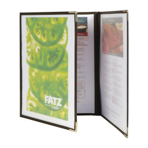 Protetor de Menu Crystal A4 Triplo - Conjunto de 3 - Securit - Fourniresto