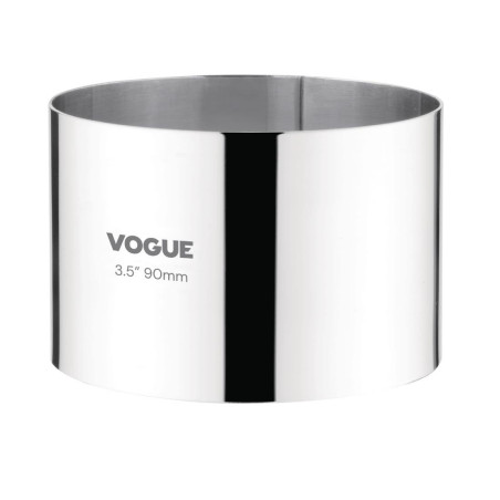 Círculo de Aro de Aço Inoxidável Ø 90 mm P 60 mm - Vogue - Fourniresto