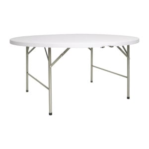 Mesa Redonda Dobrável Branca no Centro Ø 1530 mm - Bolero - Fourniresto