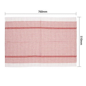Pano de Prato Vermelho em Poliéster/Algodão - Conjunto de 10 - Vogue - Fourniresto