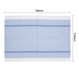 Pano de Prato Azul em Poliéster/Algodão - Conjunto de 10 - Vogue - Fourniresto