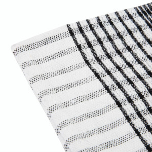 Black Polycotton Tea Towel - Pack of 10 - Vogue - Fourniresto