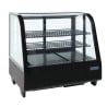 Black 100 L Countertop Refrigerated Display Case - Polar - Fourniresto