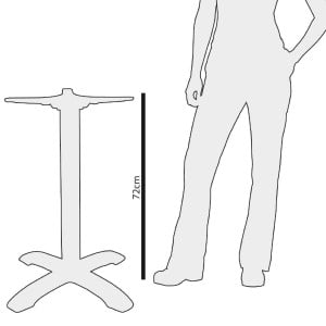 Pé de mesa redonda cromado Ø 430 mm - Bolero - Fourniresto