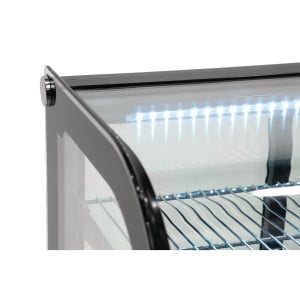 Vitrina refrigerada de balcão preta 120 L - Polar - Fourniresto