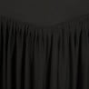 Black Rectangular Pleated Tablecloth and Skirting 750 x 1820 mm - FourniResto - Fourniresto