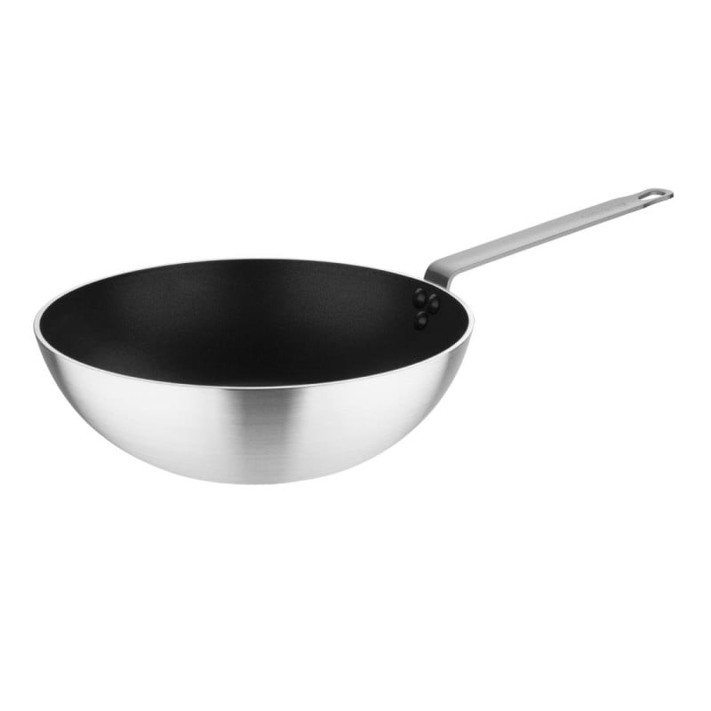 Wok Antiadhésif En Teflon Platinum Ø 300 Mm - Vogue - Fourniresto