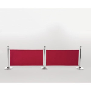 Barreira De Tecido Vermelho E Fixações - Bolero - Fourniresto
