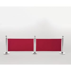 Red Canvas Barrier with Bars and Fixings - Bolero - Fourniresto