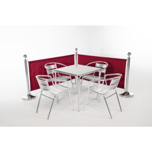 Barreira De Tecido Vermelho E Fixações - Bolero - Fourniresto