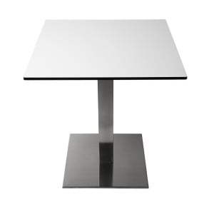 Square Stainless Steel Table Leg 720 x 430 mm - Bolero - Fourniresto