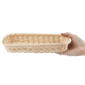 Rectangular Cutlery Basket in Rattan and Polypropylene 270 x 100 mm - APS - Fourniresto